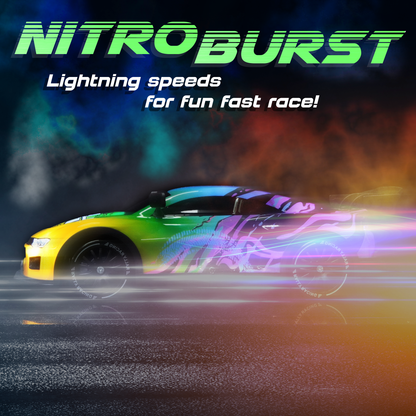Yellow, green, pink and blue mix car and blue remote-