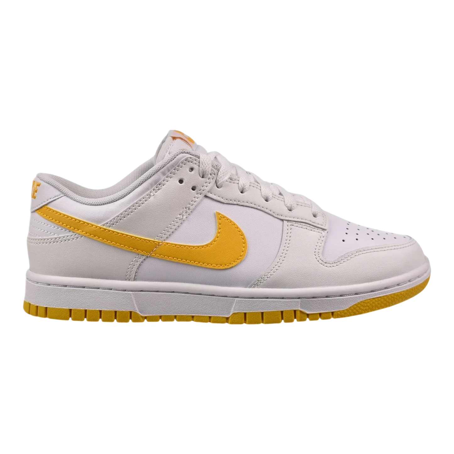 Nike Dunk Low Men's Sneakers — White & University Gold Low-Top
