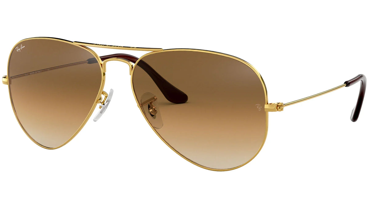 Ray-Ban RB3025 Aviator Gradient Men's Sunglasses — Arista Gold/Light Brown
