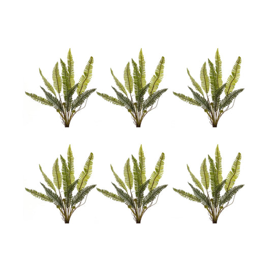 Melrose International Varigated Fern Foliage Bush (Set of 6)