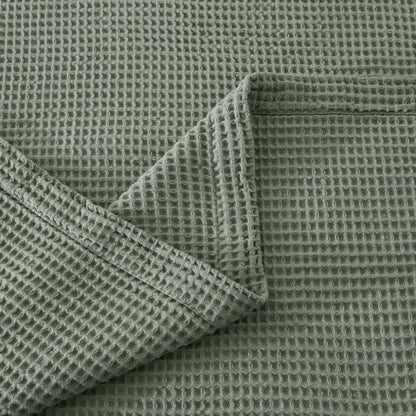 Patina Vie Maison 100% Cotton All-Season Waffle Weave Knit Throw Blanket