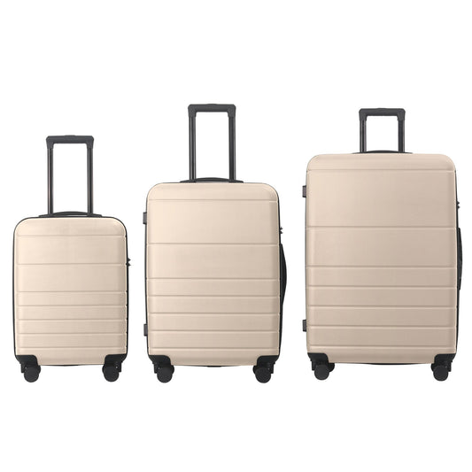 4 Supply Luggage Sets Abs Hardshell 3Pcs Luggage, Lightweight Durable Suitcase Sets Spinner Wheels Suitcase With Tsa Lock 20''24''28''