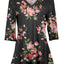 Black Pink Floral Print