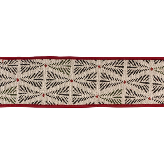 Melrose International Rustic Holiday Pine Ribbon 4" x 5 yds.