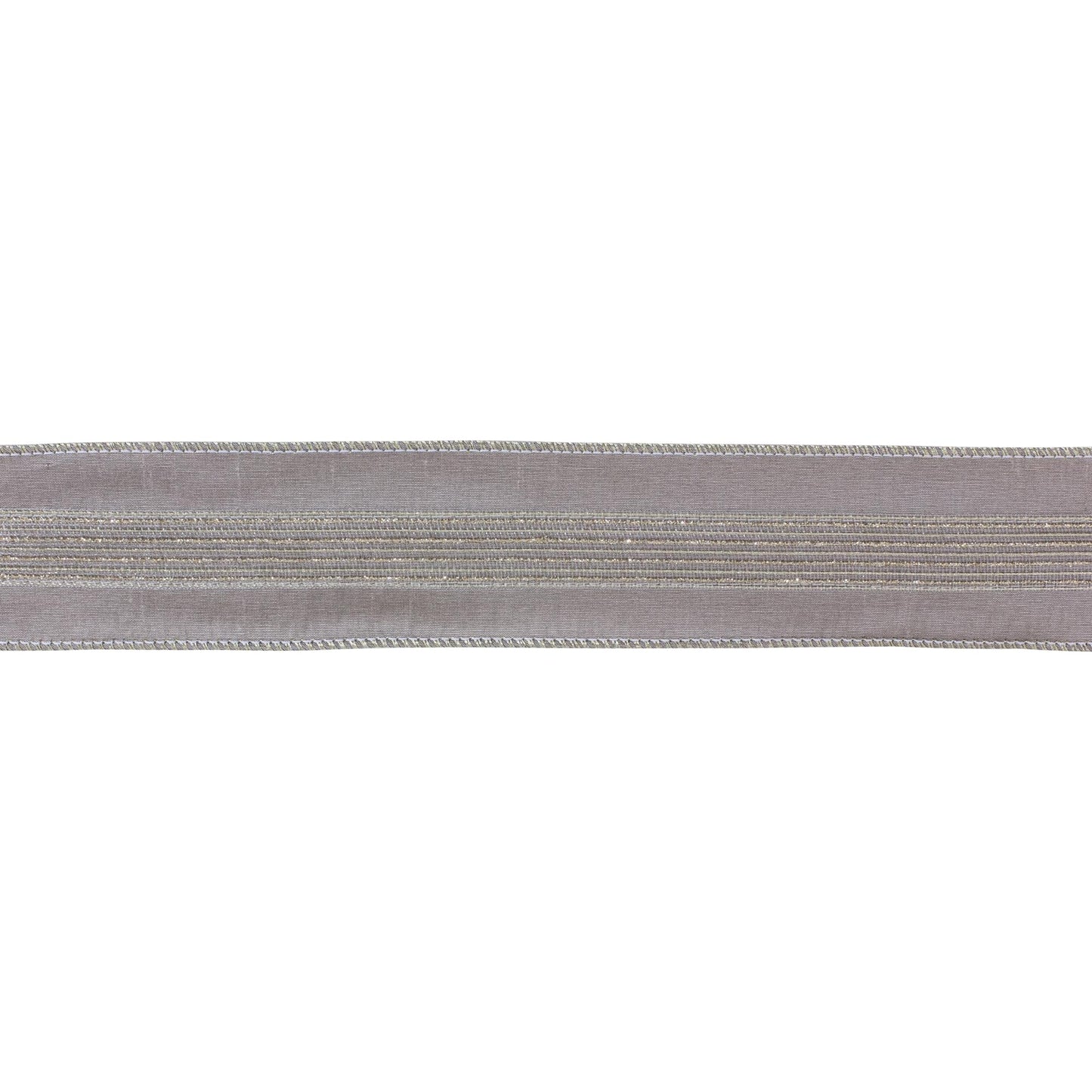 Melrose International Grey Glittered Ribbon 2.5" x 10 yds.