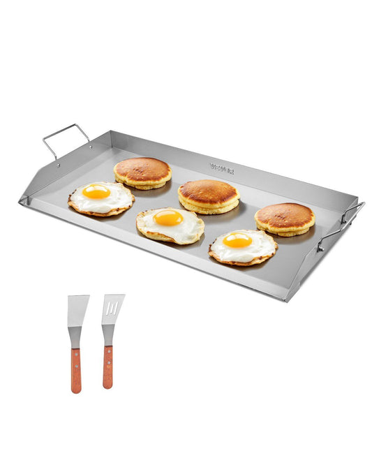 VEVOR 32x16 in Flat Top Griddle Stainless Steel Universal BBQ Grill Pan Cookware - Silver