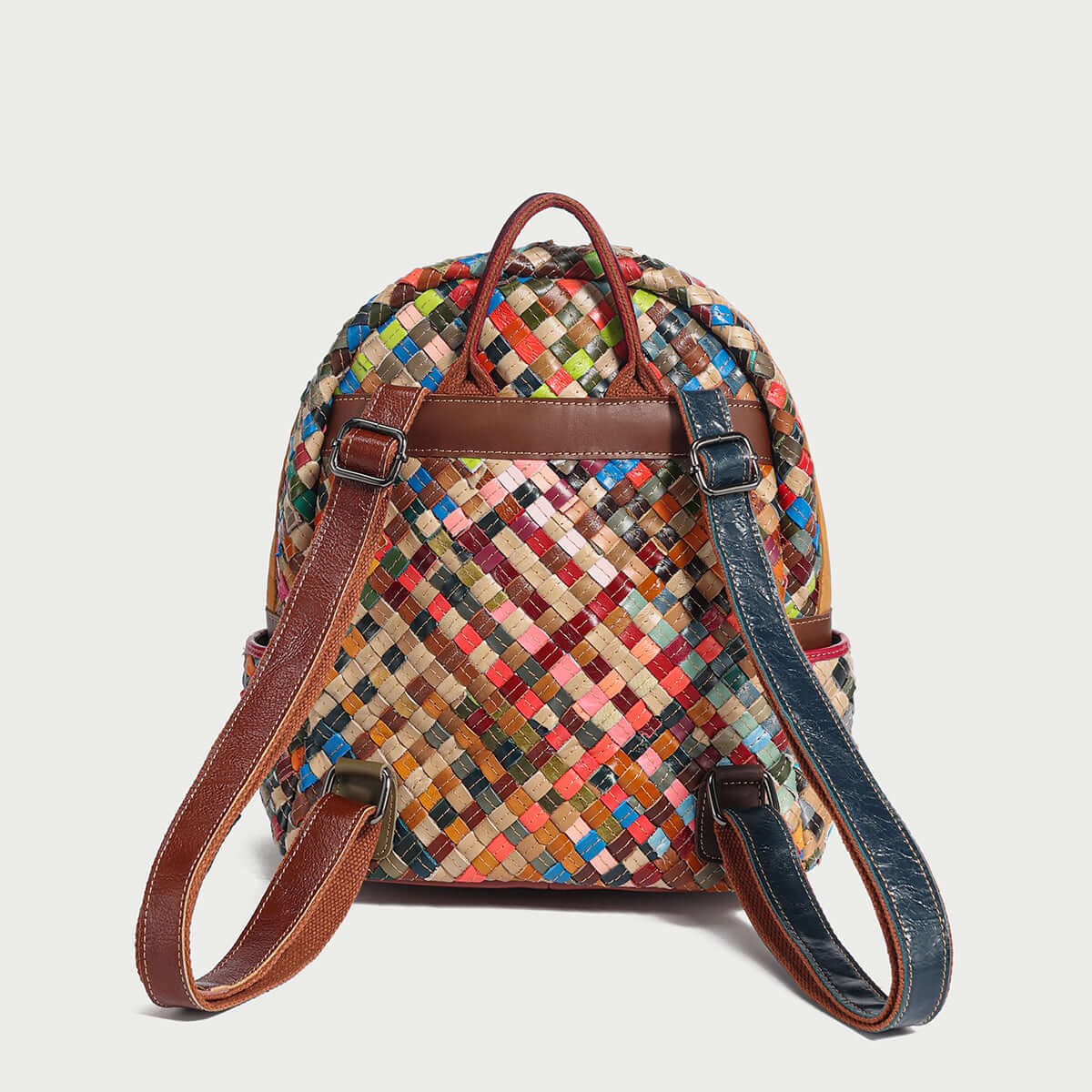 Multicolor Woven Leather School Backpack – Zulily