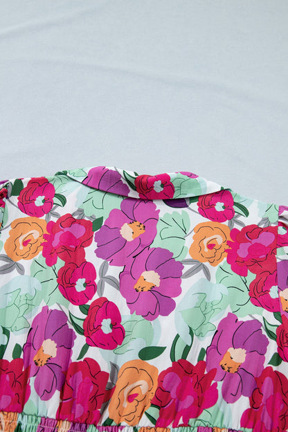 Threaded Pear Lisa Puffy Half Sleeve Dress