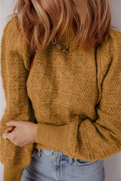 Threaded Pear Aria Edge Balloon Sleeve Sweater