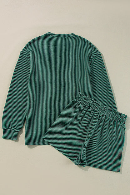 Threaded Pear MERRY Long Sleeve Top and Shorts Set
