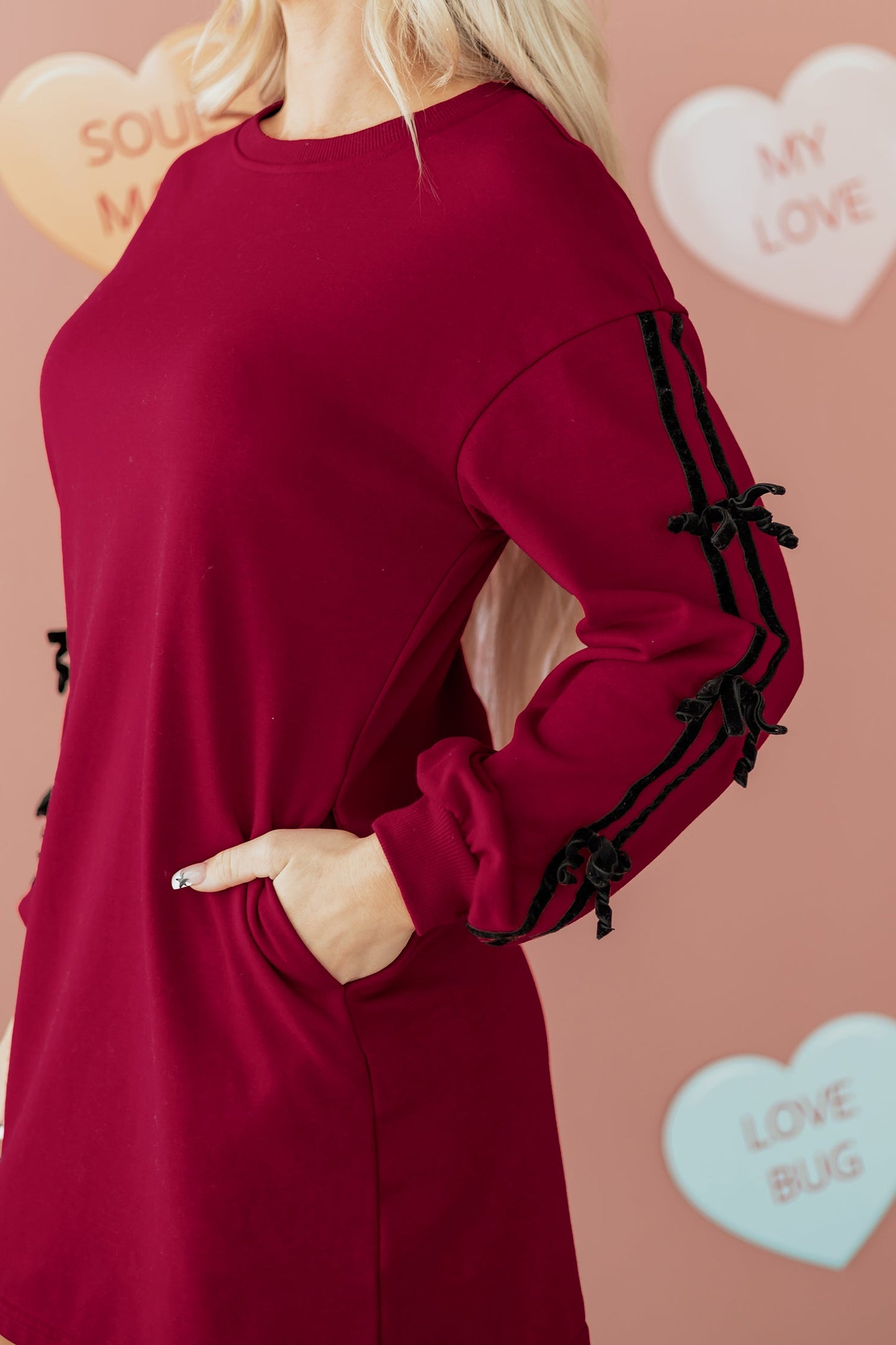 Threaded Pear Priscilla Drop Shoulder Sweatshirt Dress