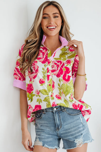 Threaded Pear Rebekah Collar Short Sleeve Shirt
