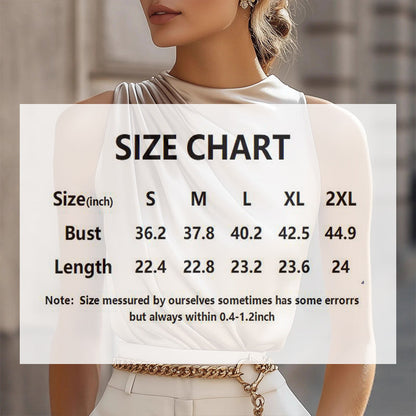 Women's Elegant Sleeveless Mock Neck Top