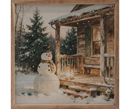 Kendrick Home Snowman At The Cabin