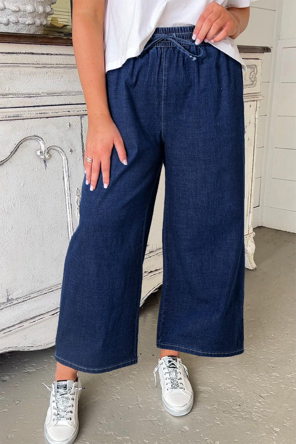 Threaded Pear Analeia Wide Leg Casual PLUS Jeans