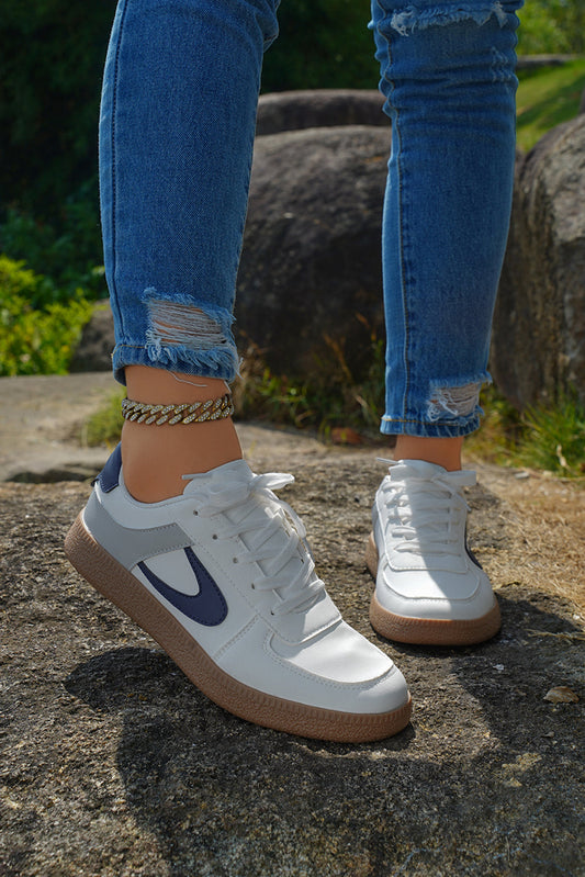 Threaded Pear Elizabeth Leather Lace Up Sneakers