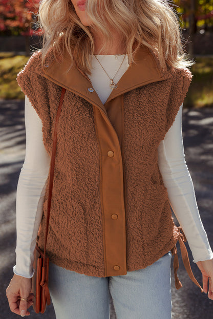 Threaded Pear Evelyn Knot Side Plush Vest