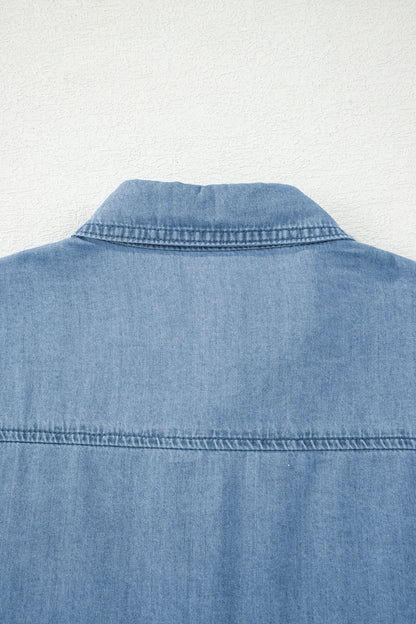 Threaded Pear Makenna Myosotis Down Slim Shirt