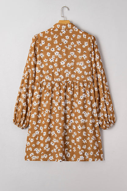 Threaded Pear Miley Print Puff Sleeve PLUS Dress