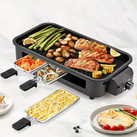 1500W Smokeless Electric Indoor Grill with Removable Non-Stick Plate