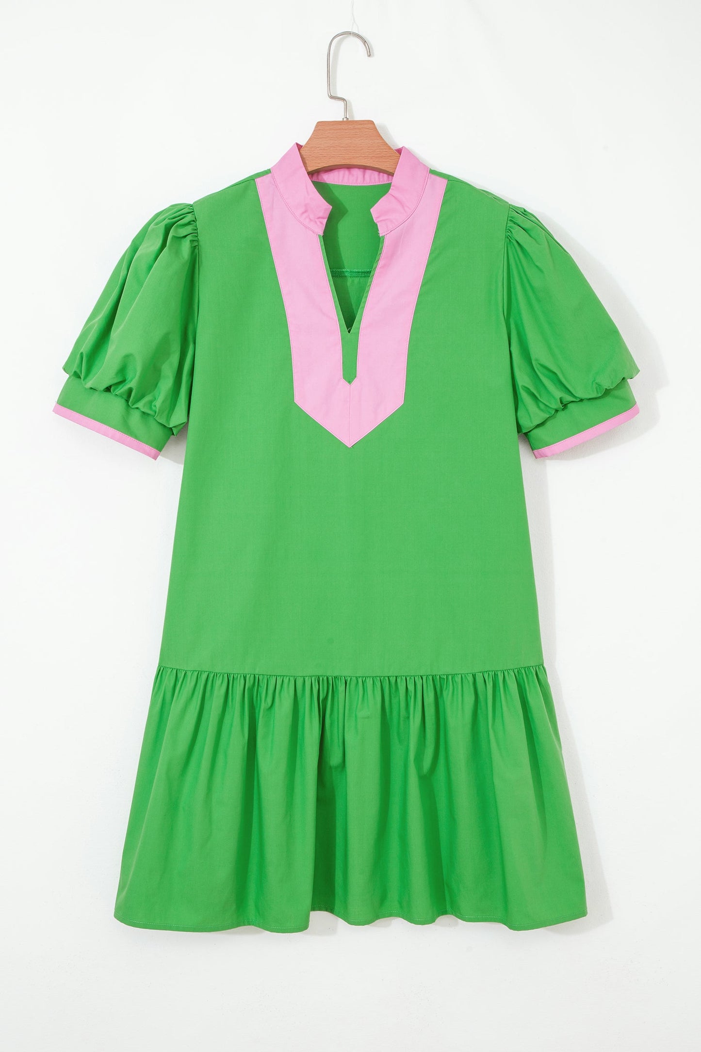 Threaded Pear Ainara Ruffle Hem Mini Dress
