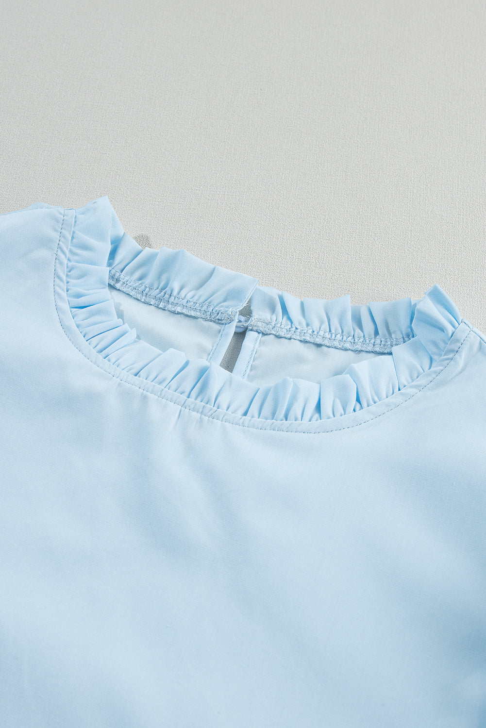 Jessie Layered Ric Rac Cap Sleeve Filled Neck Blouse - Threaded Pear