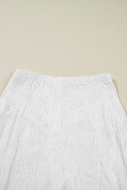 Maliyah Lace Flowy Maxi Skirt by Threaded Pear