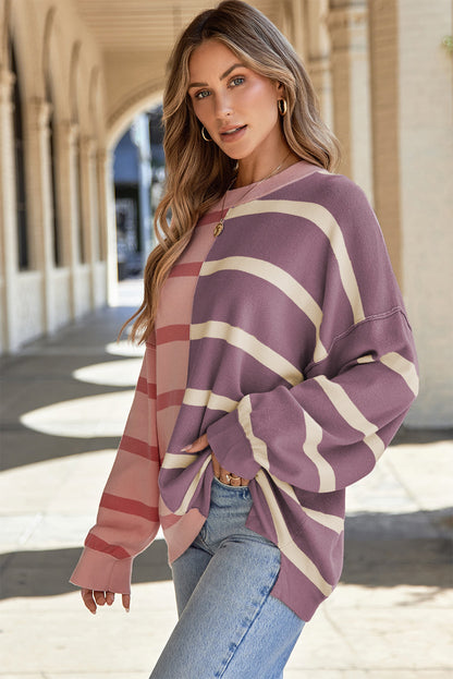 Threaded Pear Araya Stripe Oversized Sweater