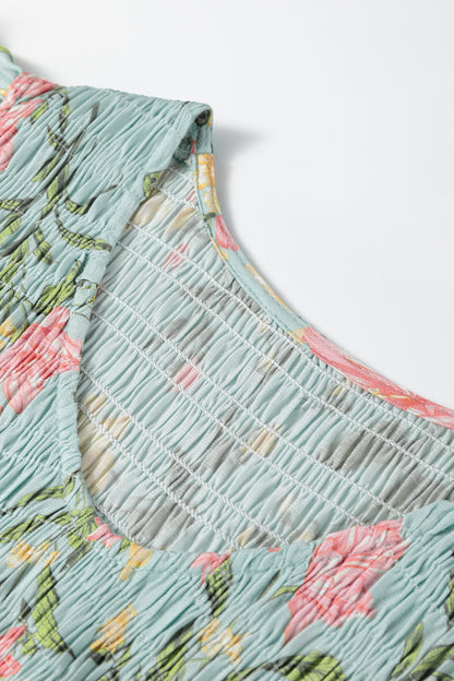 Threaded Pear Alejandra Tiered Floral Maxi Dress