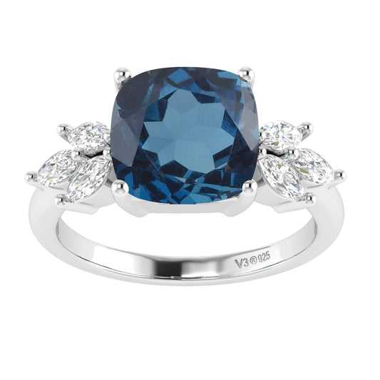 blue, white-