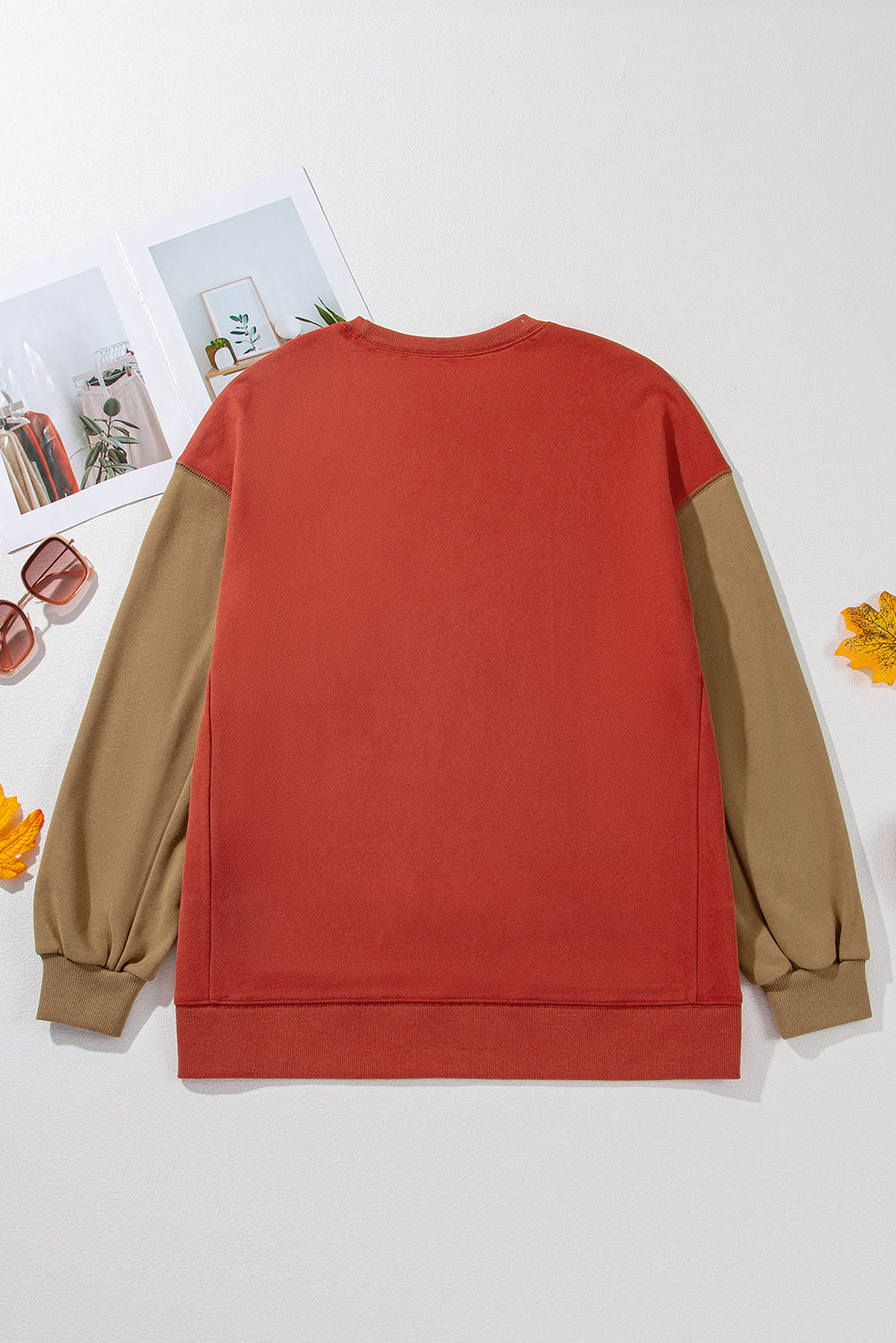 Threaded Pear Ella Patchwork Drop Shoulder Pullover