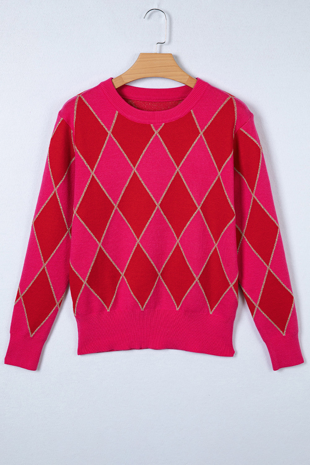 Threaded Pear Wynter Pattern Knit Casual Sweater
