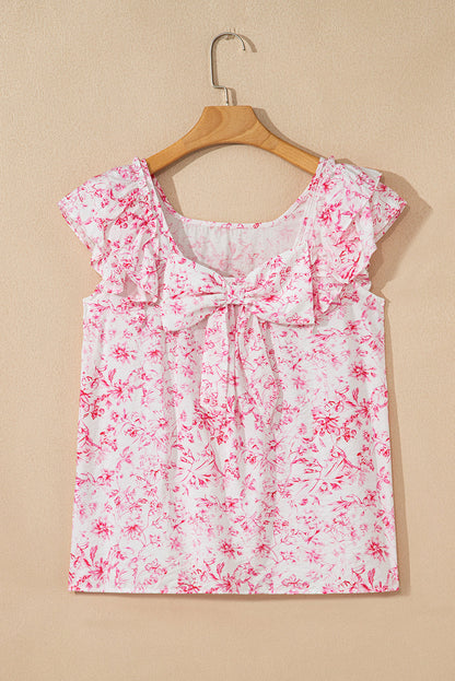 Threaded Pear Kelly Bow Back Square Blouse