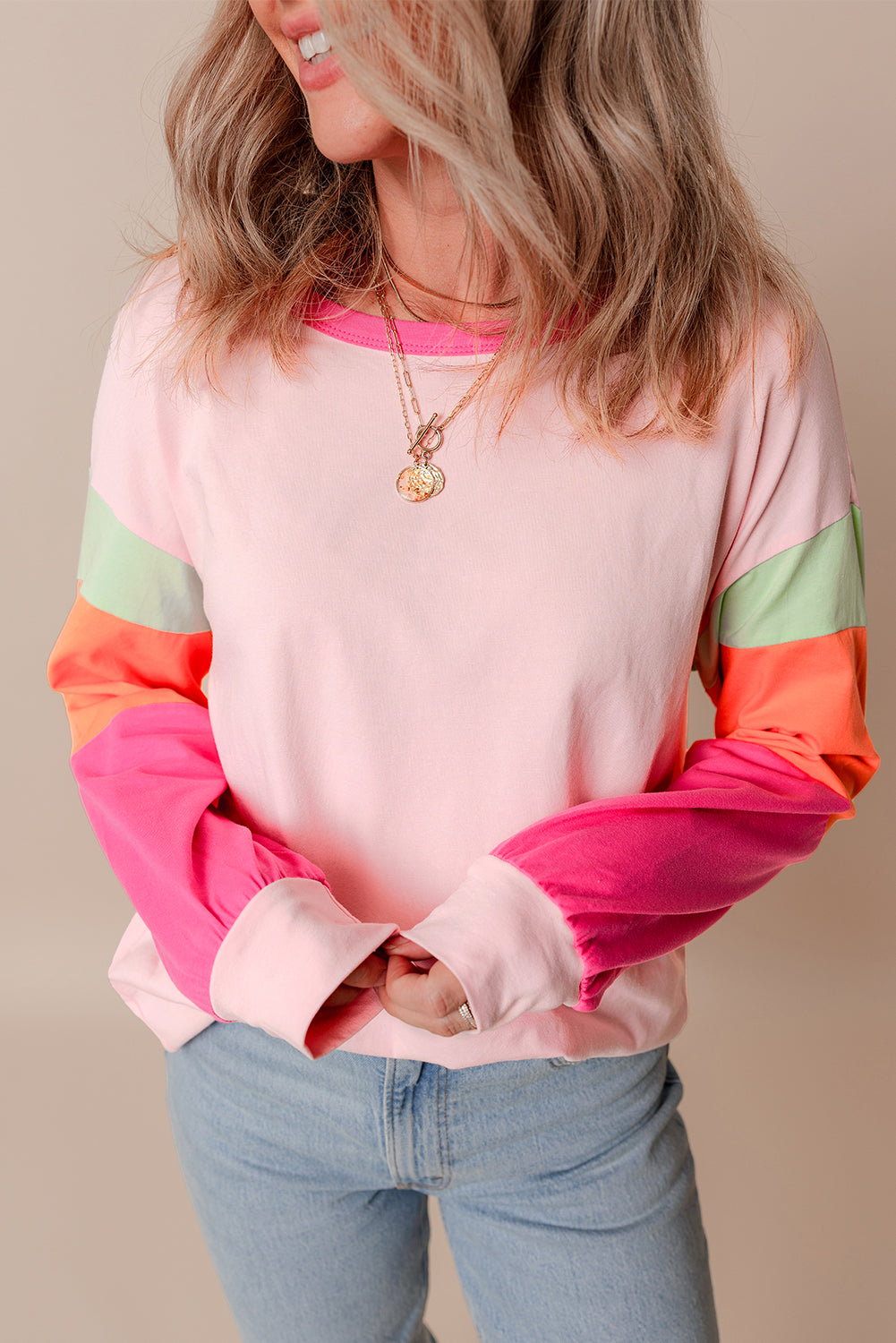 Threaded Pear Valentina Long Sleeve Loose Top