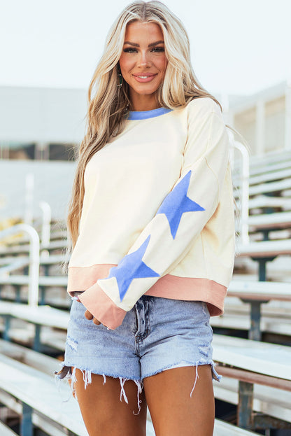 Threaded Pear Ashaora Exposed Seam Oversized Sweatshirt