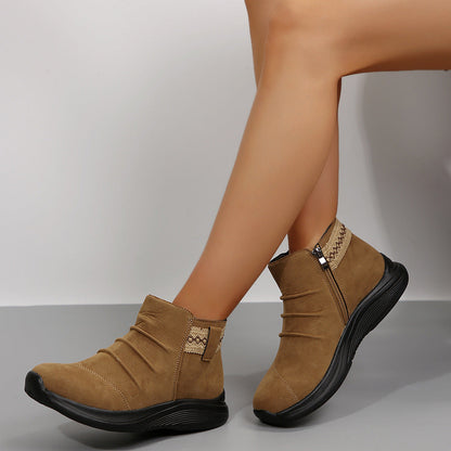 Round-Toe Women’s Frosted Martin Boots