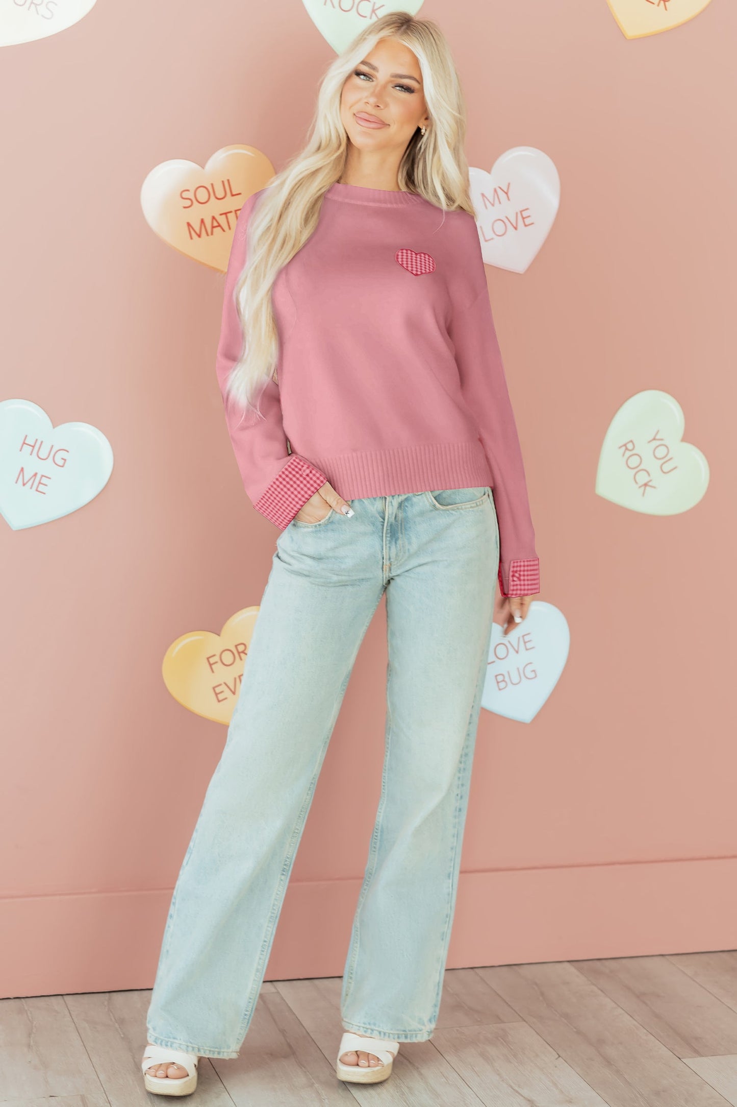 Threaded Pear Goldie Cuffed Drop Shoulder Sweater