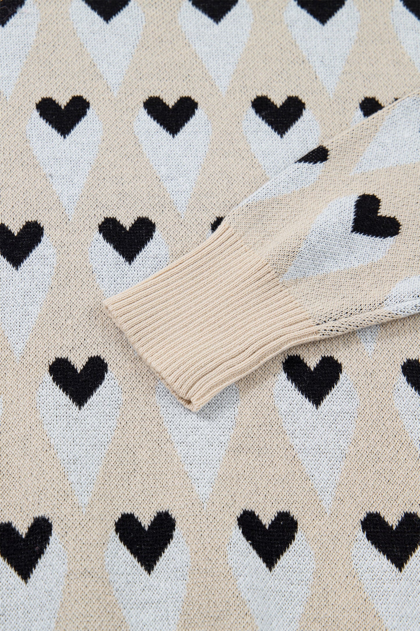 Threaded Pear Aspyn Ribbed Trim Loose Sweater