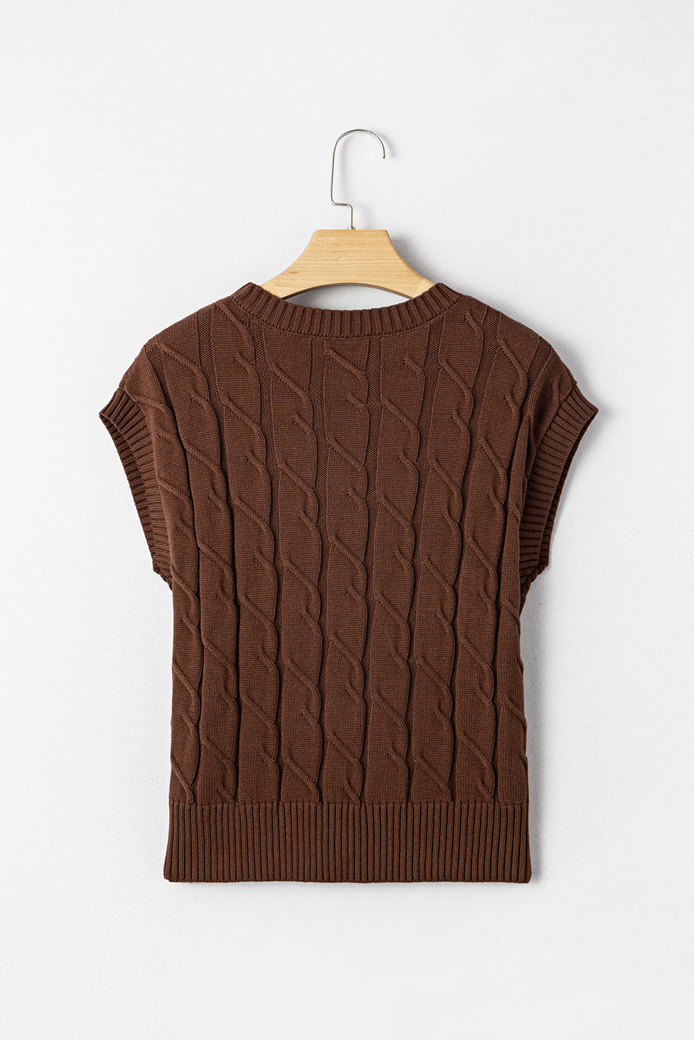 Threaded Pear Lyrajira Texture Short Sleeve Sweater