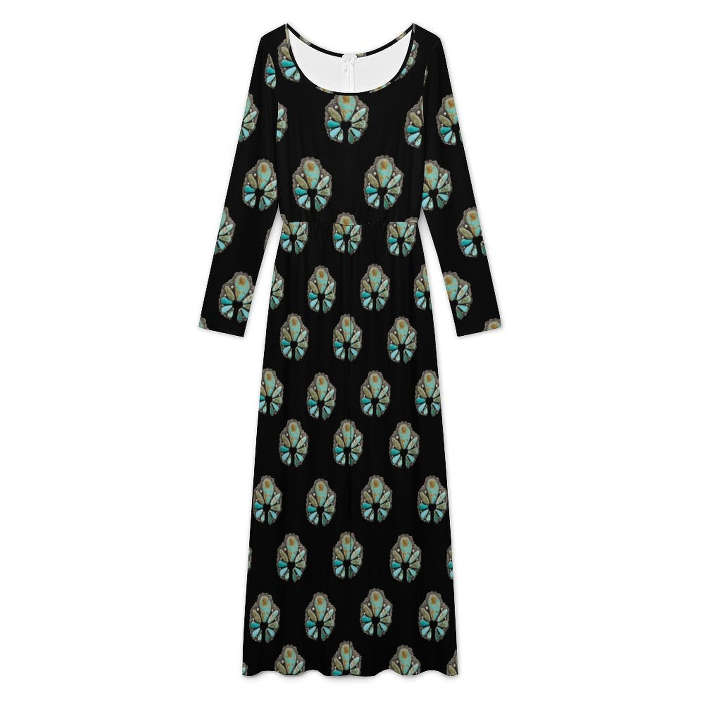 Baha Ranch Turquoise Naja Long Sleeve Jumpsuit