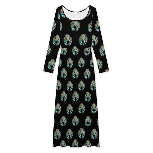 Baha Ranch Turquoise Naja Long Sleeve Jumpsuit
