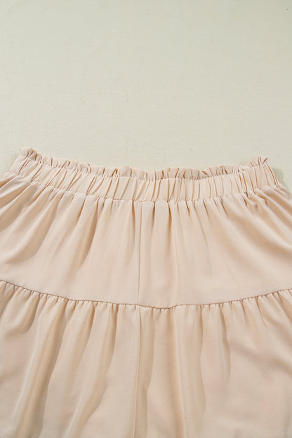 Threaded Pear Millie Trim Boho Ruffled PLUS Shorts
