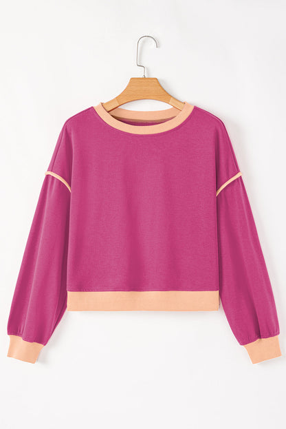 Violeta Loose Pullover and Lace-up Waist Skort Set - Threaded Pear