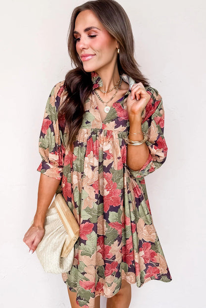 Threaded Pear Annika Half Sleeve Mini Dress