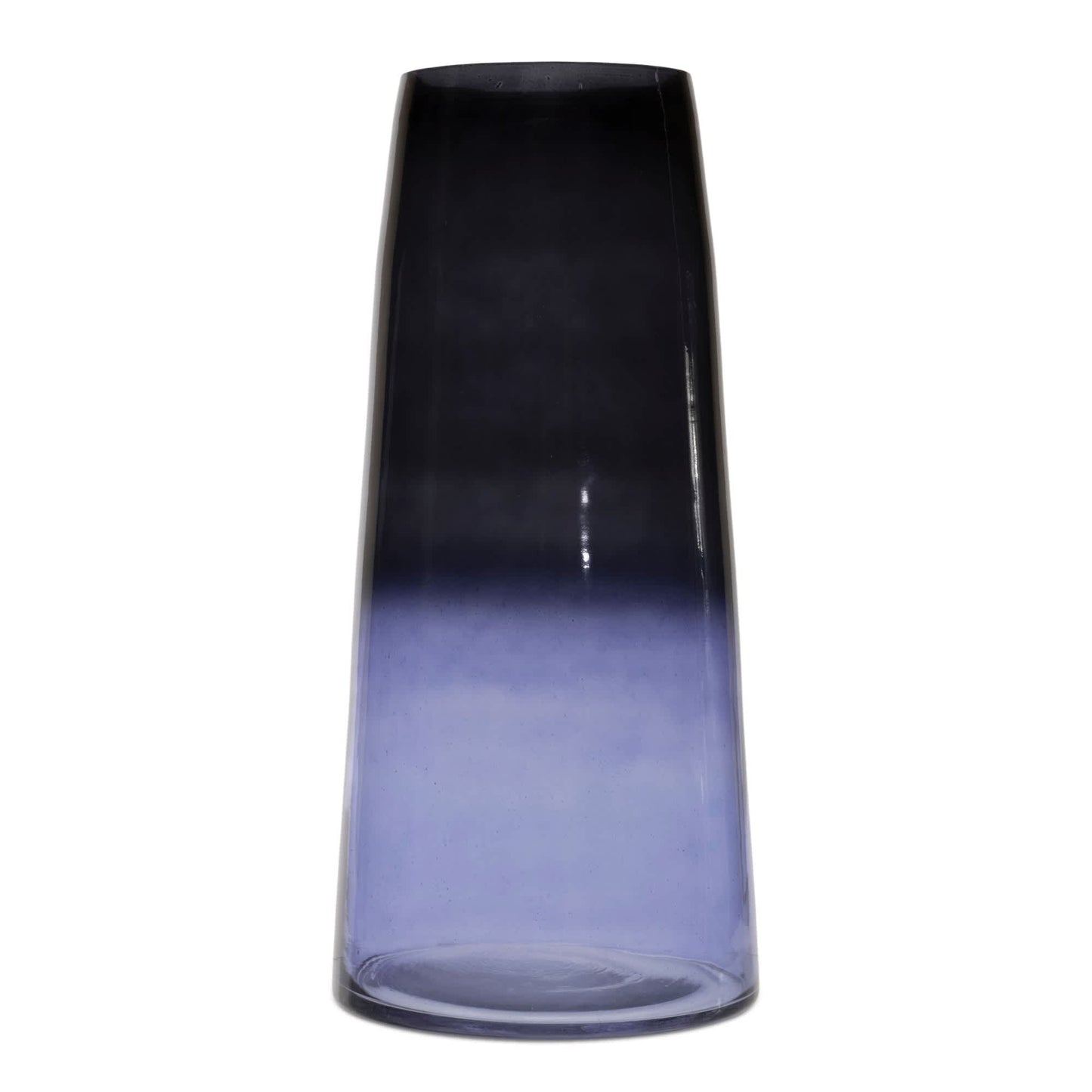Melrose International Blue Soda Lime Glass Vase 12.5"H