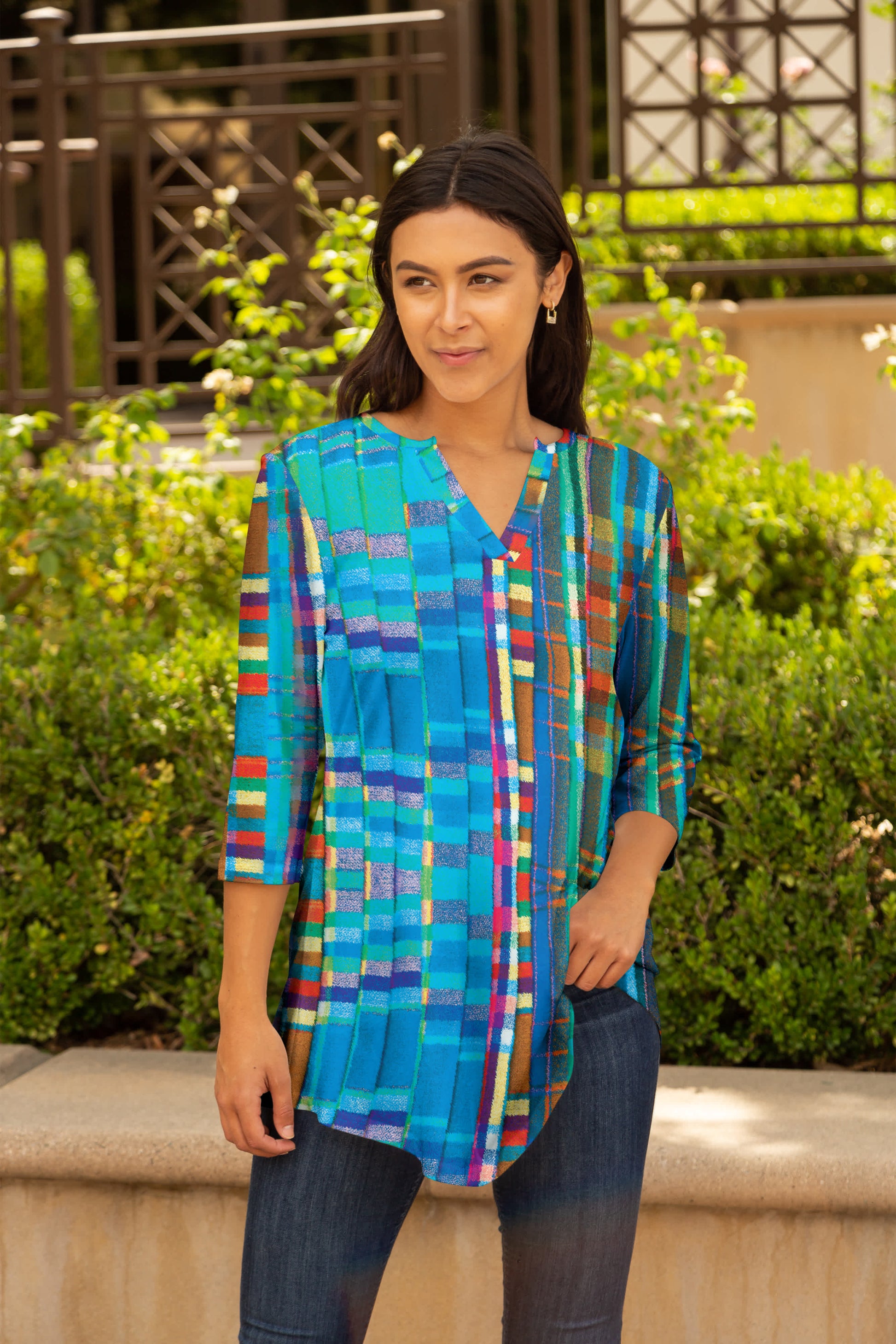 Blue Multicolor Plaid-