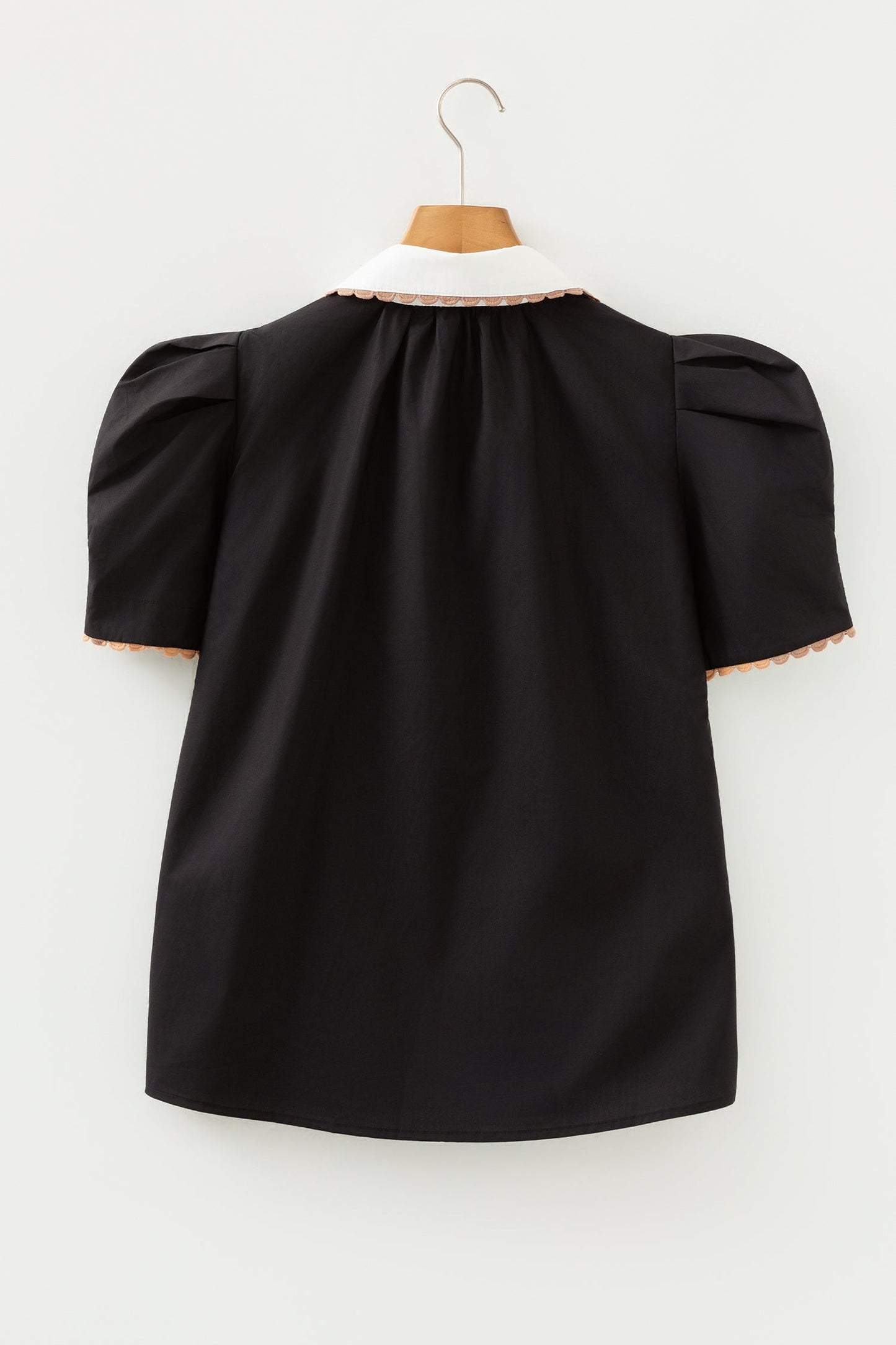 Threaded Pear Remington Collar Short Sleeve Blouse