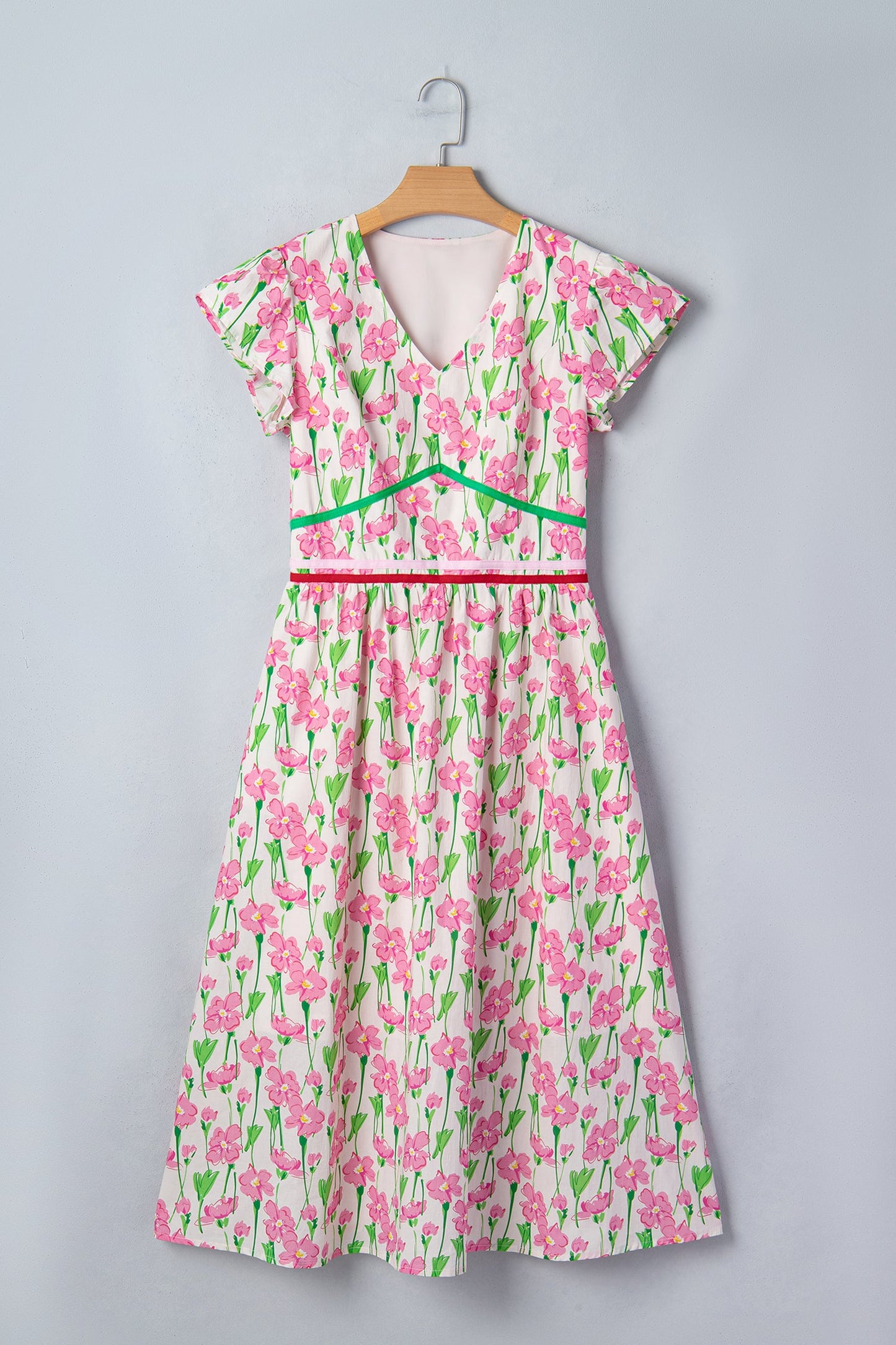 Threaded Pear Callie Sleeve Elegant Midi Dress