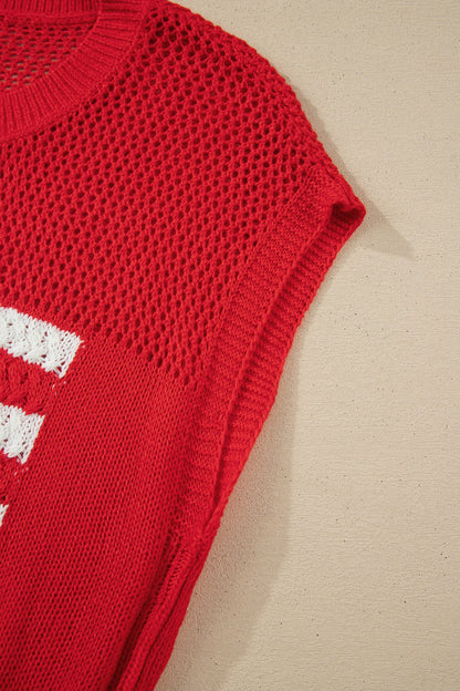 Threaded Pear Emely Graphic Short Sleeve Sweater