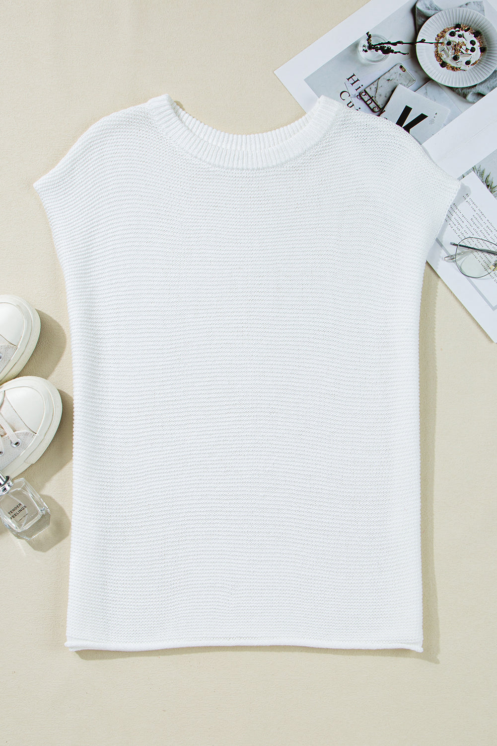 Threaded Pear Jemma Sweater Tee with Side Slits